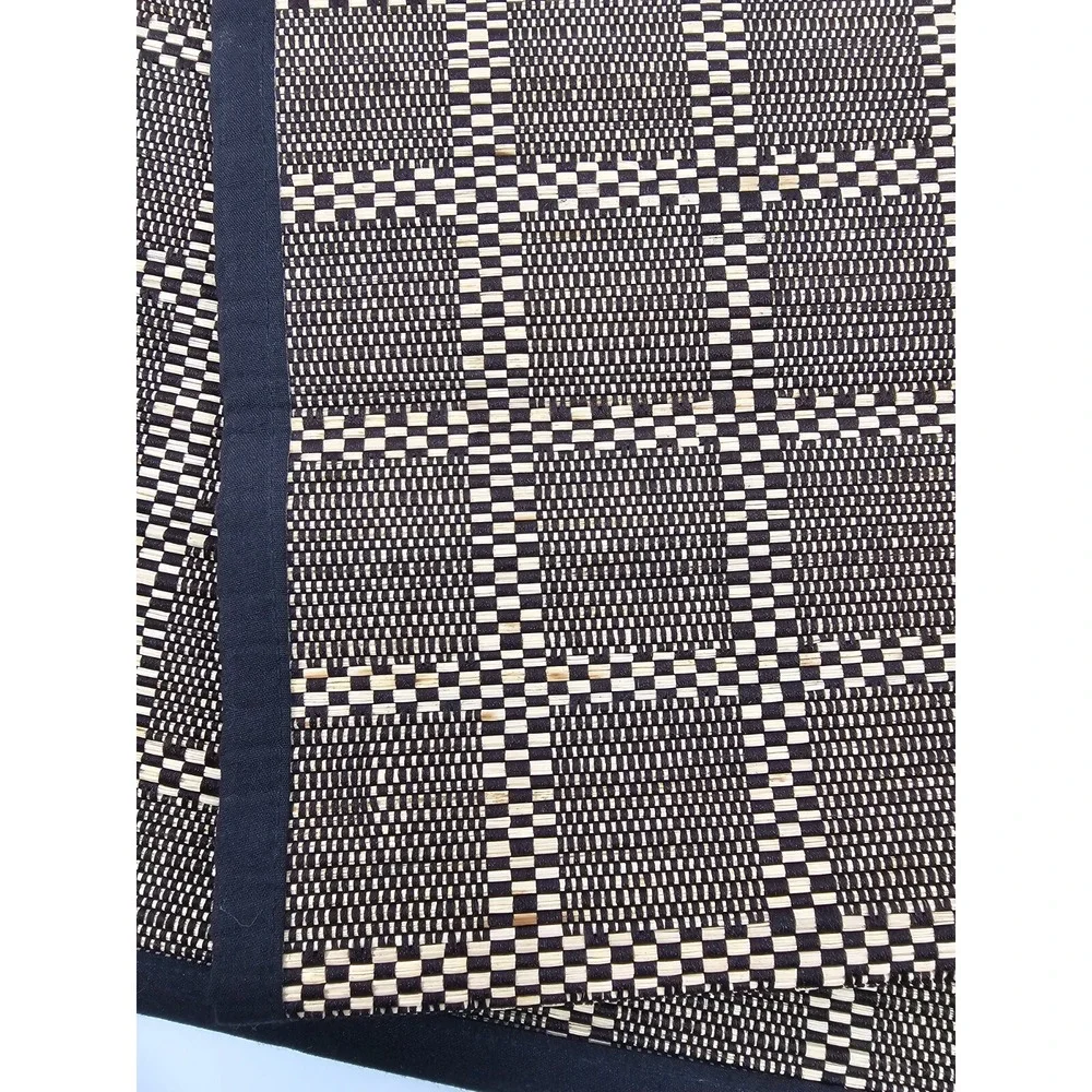 Lot 2 Woven Straw‎ Beige Black Table Runners Neutral Decor 14